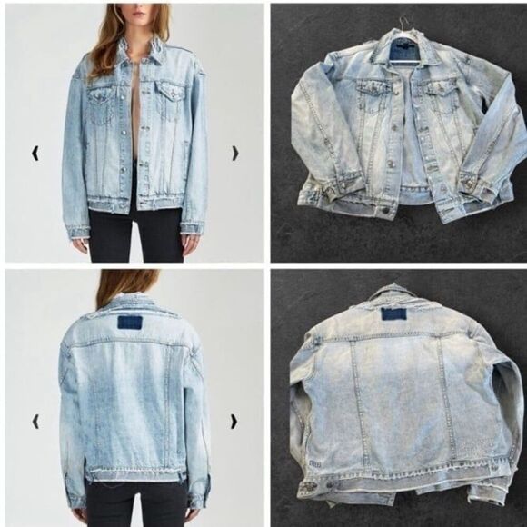 KSUBI Oversized Distressed Jean Jacket XS-runs big! - Picture 9 of 9